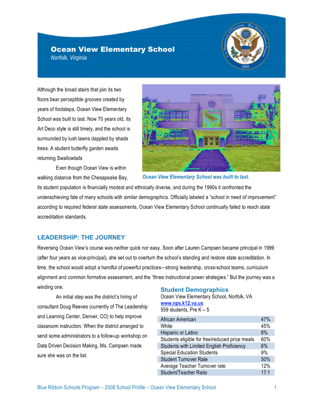 Profile of Ocean View Elementary School, Norfolk, VA