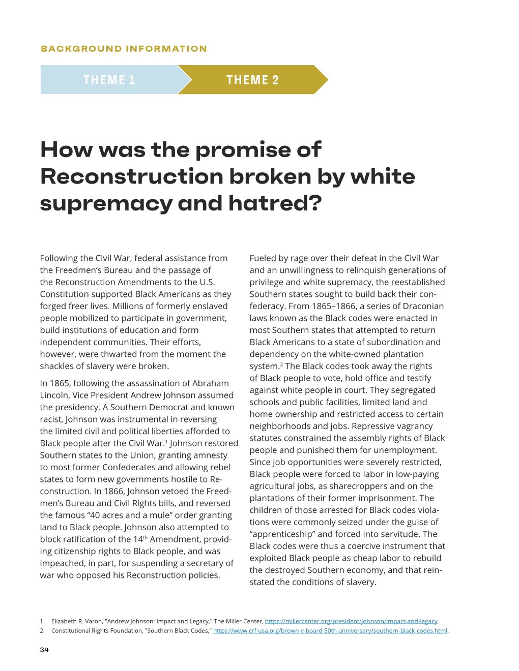 How Was the Promise of Reconstruction Broken by White Supremacy and Hatred?