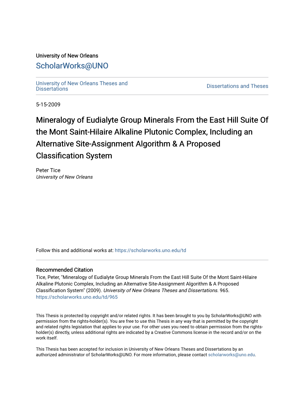 Mineralogy of Eudialyte Group Minerals from the East Hill Suite Of