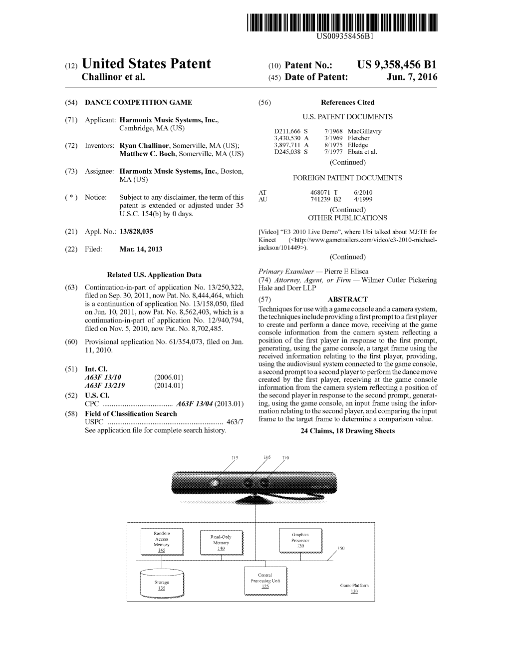 (12) United States Patent (10) Patent No.: US 9,358,456 B1 Challinor Et Al