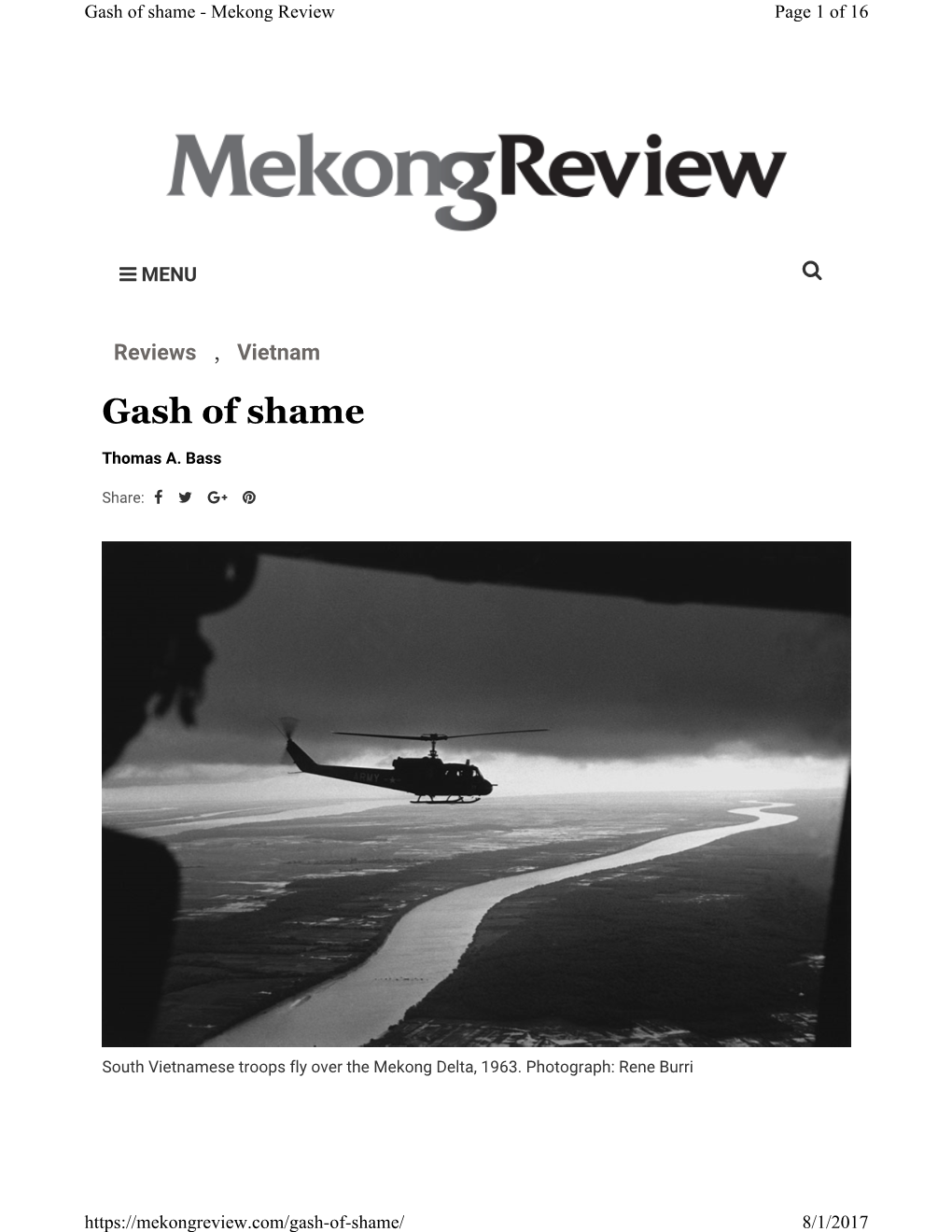 Gash of Shame - Mekong Review Page 1 of 16