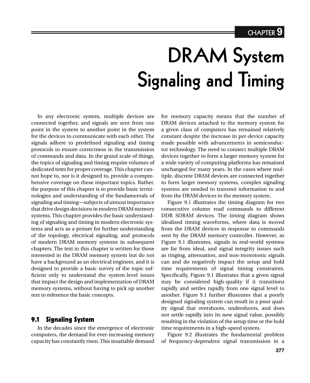 DRAM System Signaling and Timing