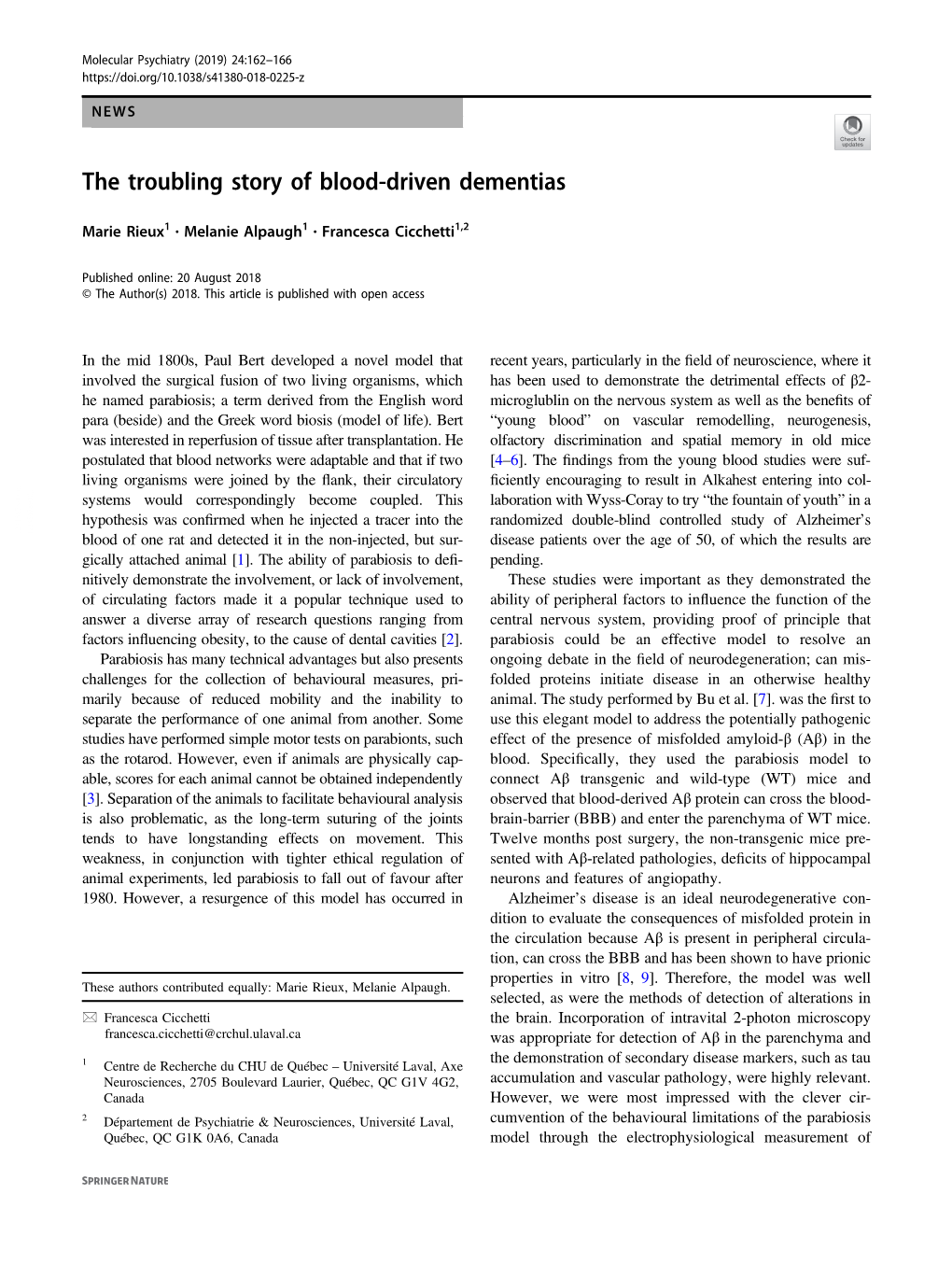 The Troubling Story of Blood-Driven Dementias