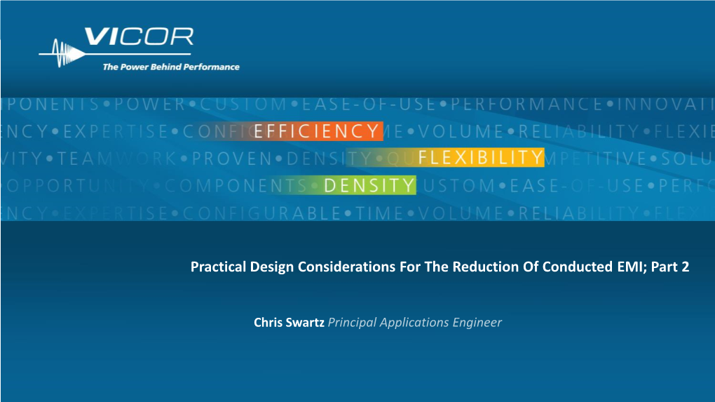 Practical Design Considerations for the Reduction of Conducted EMI; Part 2