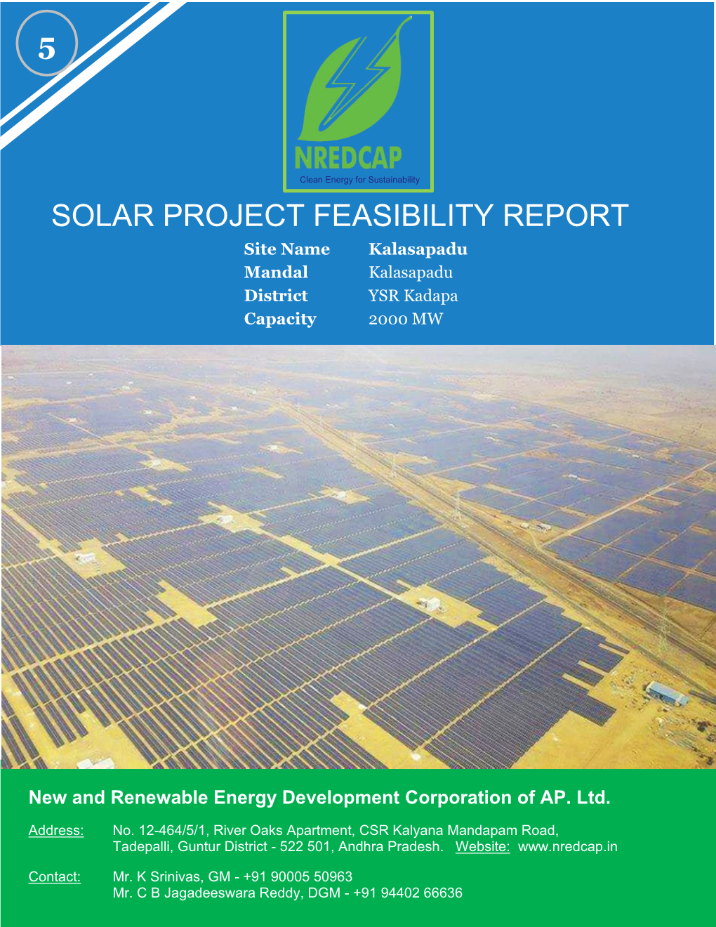 05 Kalasapadu Feasibility Report Kadapa