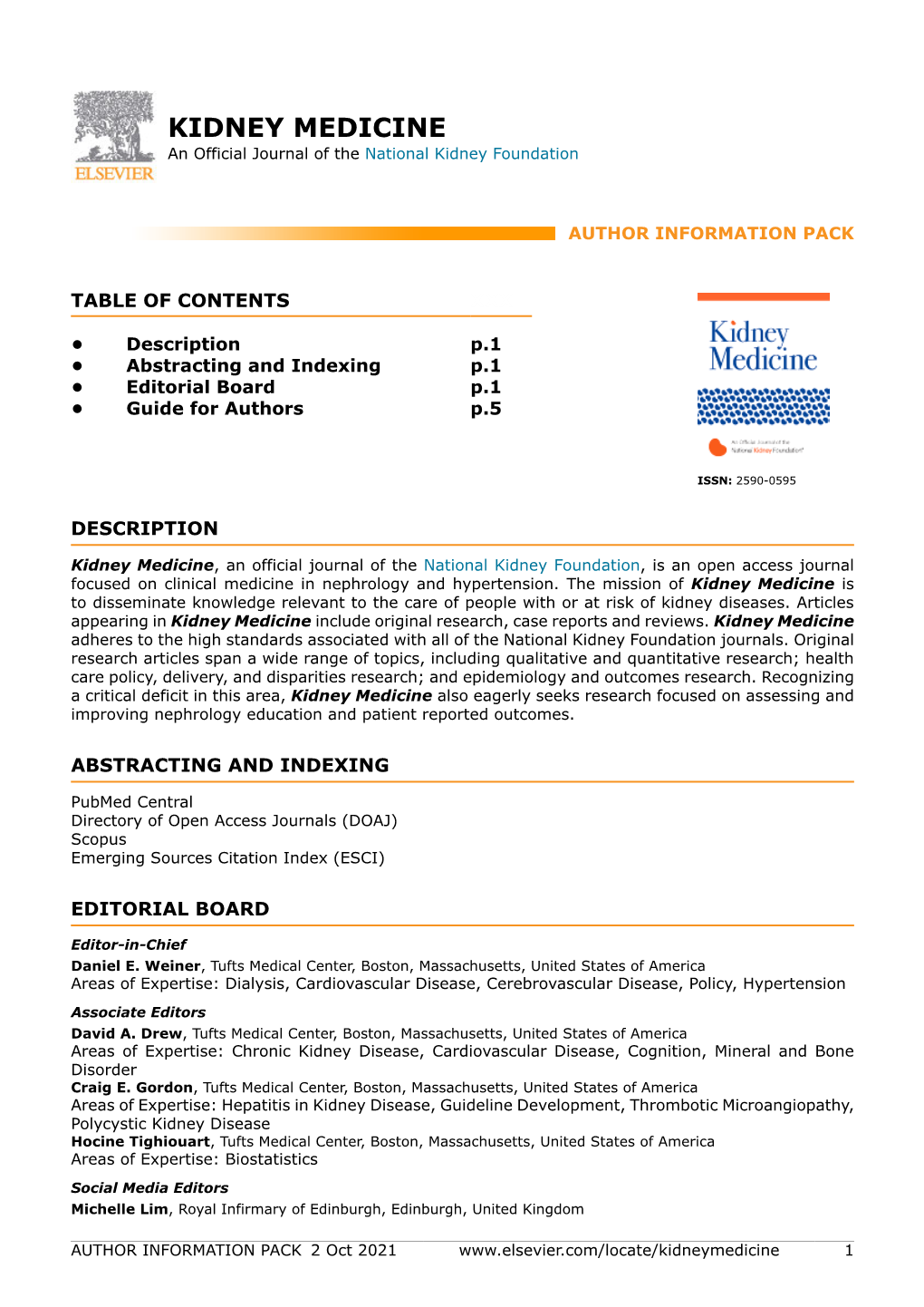 KIDNEY MEDICINE an Official Journal of the National Kidney Foundation