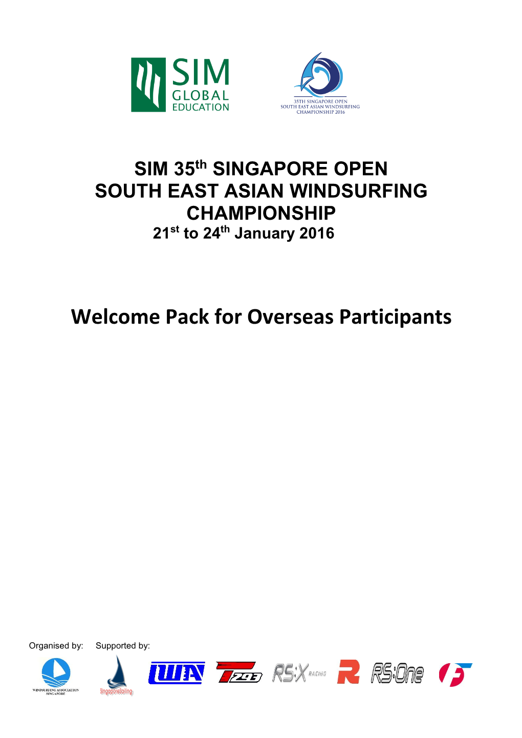 Welcome Pack for Overseas Participants