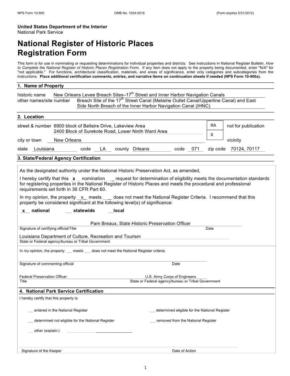 National Register of Historic Places Registration Form