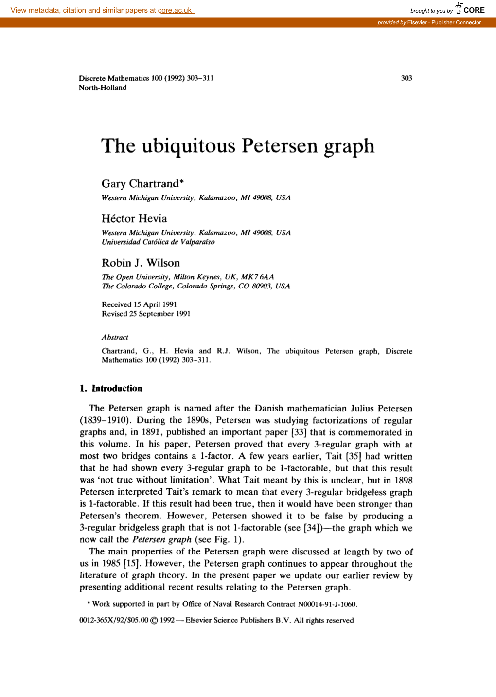 The Ubiquitous Petersen Graph