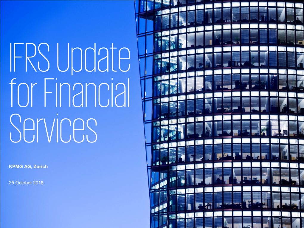 IFRS Update for Financial Services