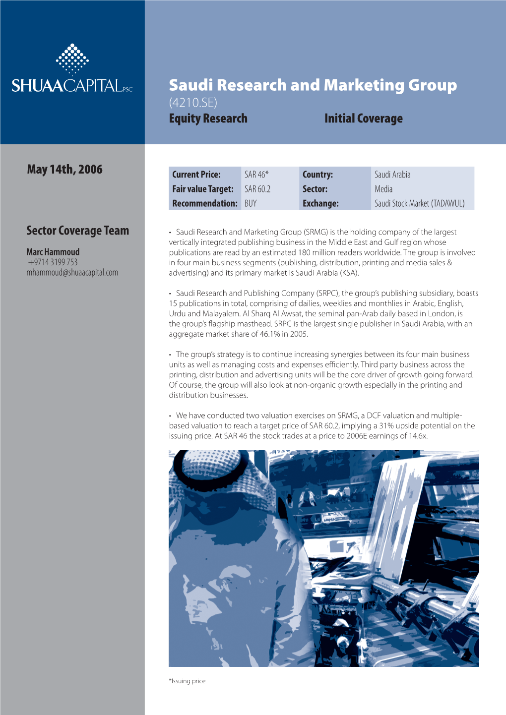 Saudi Research and Marketing Group (4210.SE) Equity Research Initial Coverage