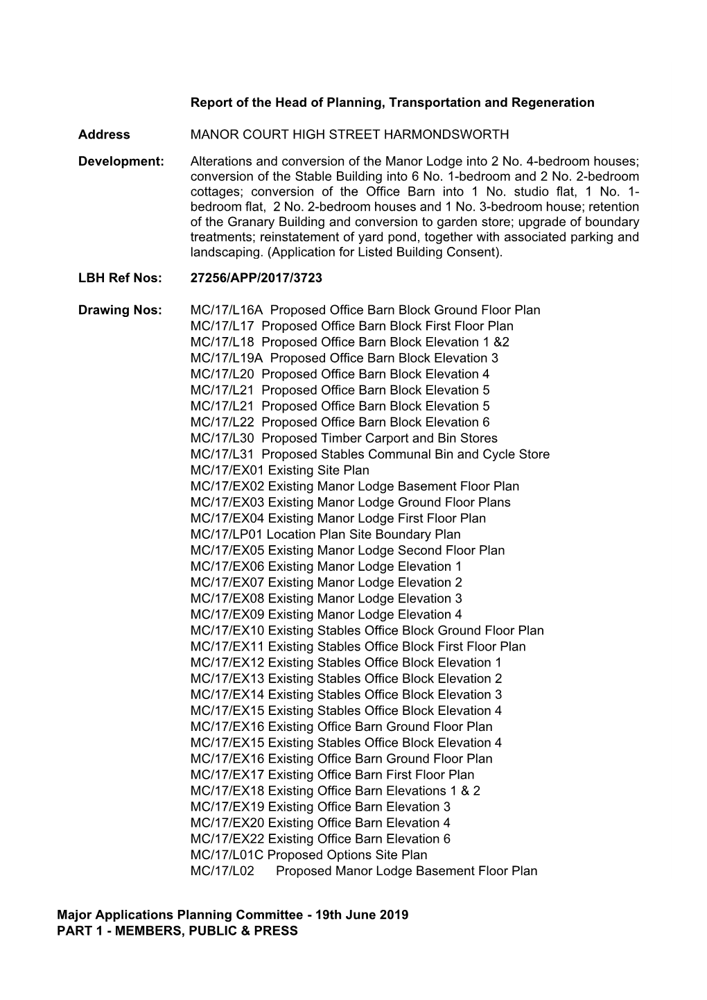 Major Applications Planning Committee