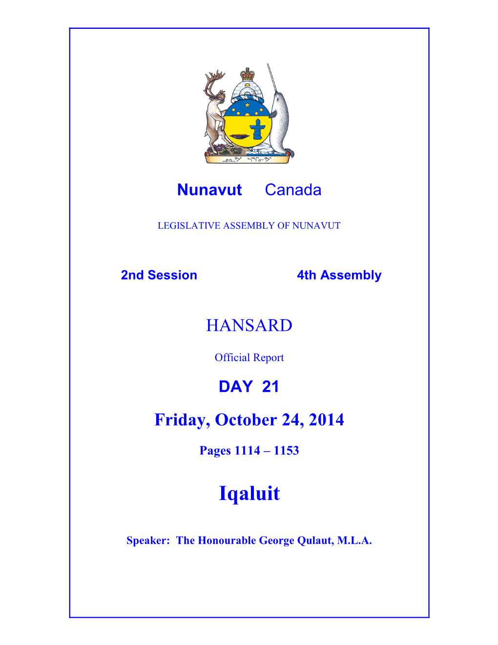 Nunavut Hansard 1114