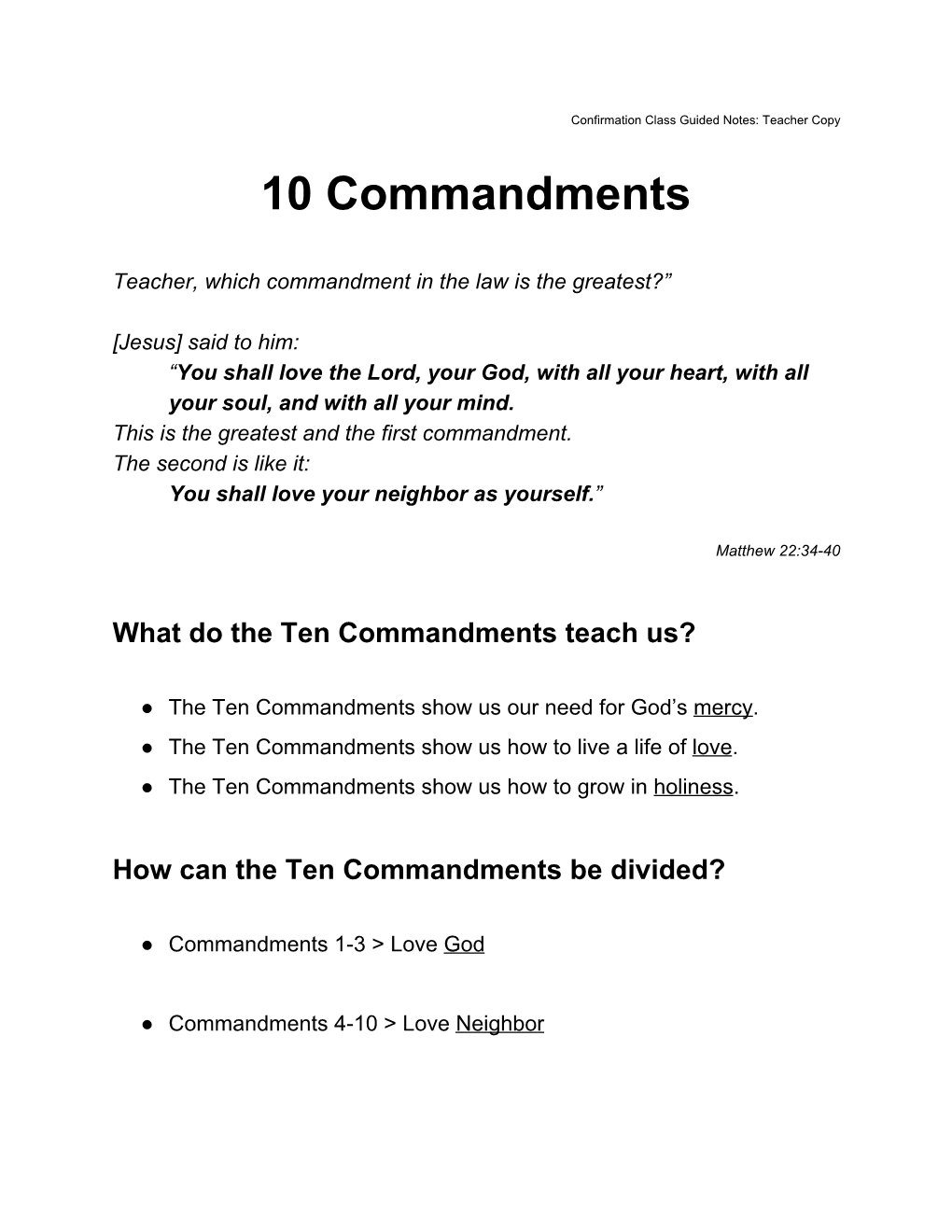 10 Commandments