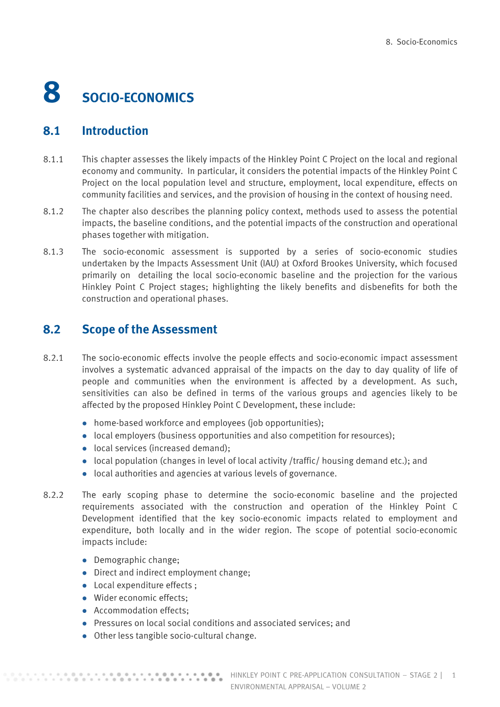 8 Socio-Economics