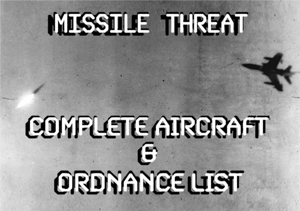 Aircraft Data Lists