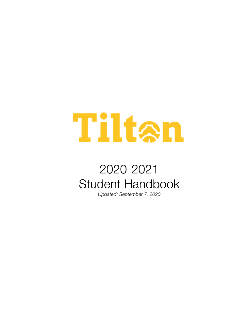 2020-2021 Student Handbook Updated: September 7, 2020