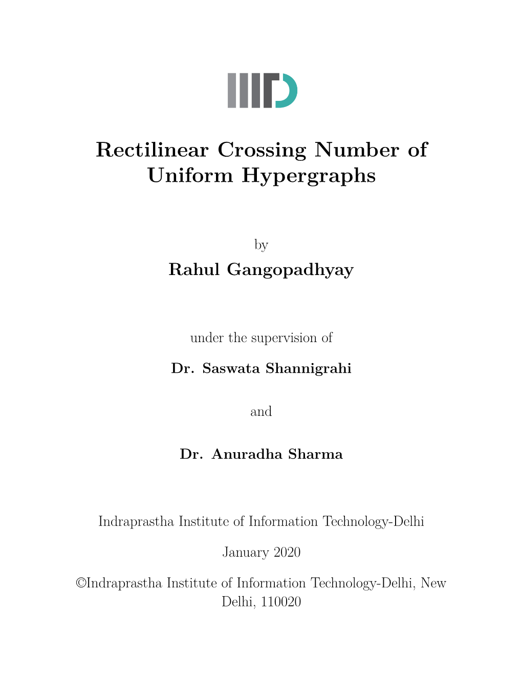 Rectilinear Crossing Number of Uniform Hypergraphs