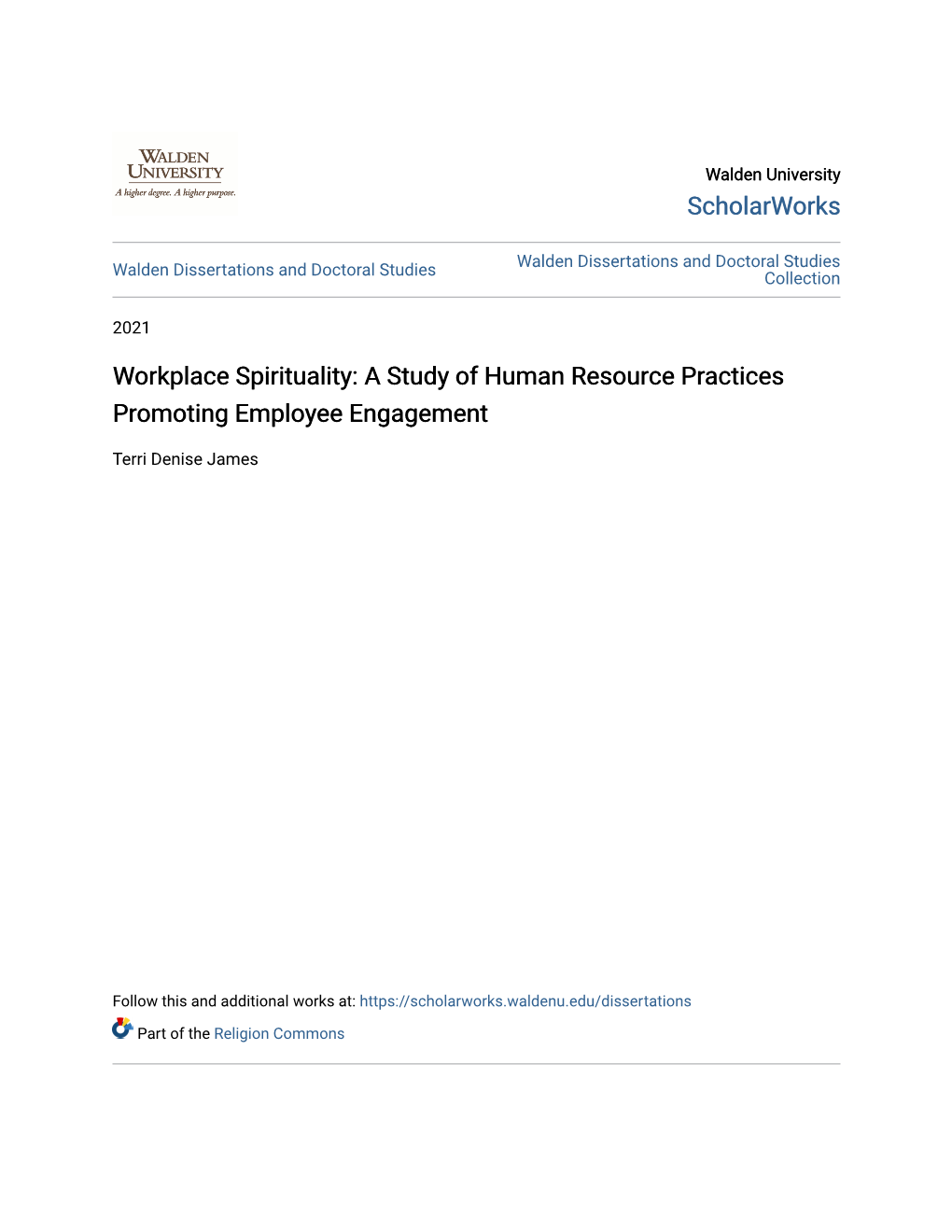 Workplace Spirituality: a Study of Human Resource Practices Promoting Employee Engagement