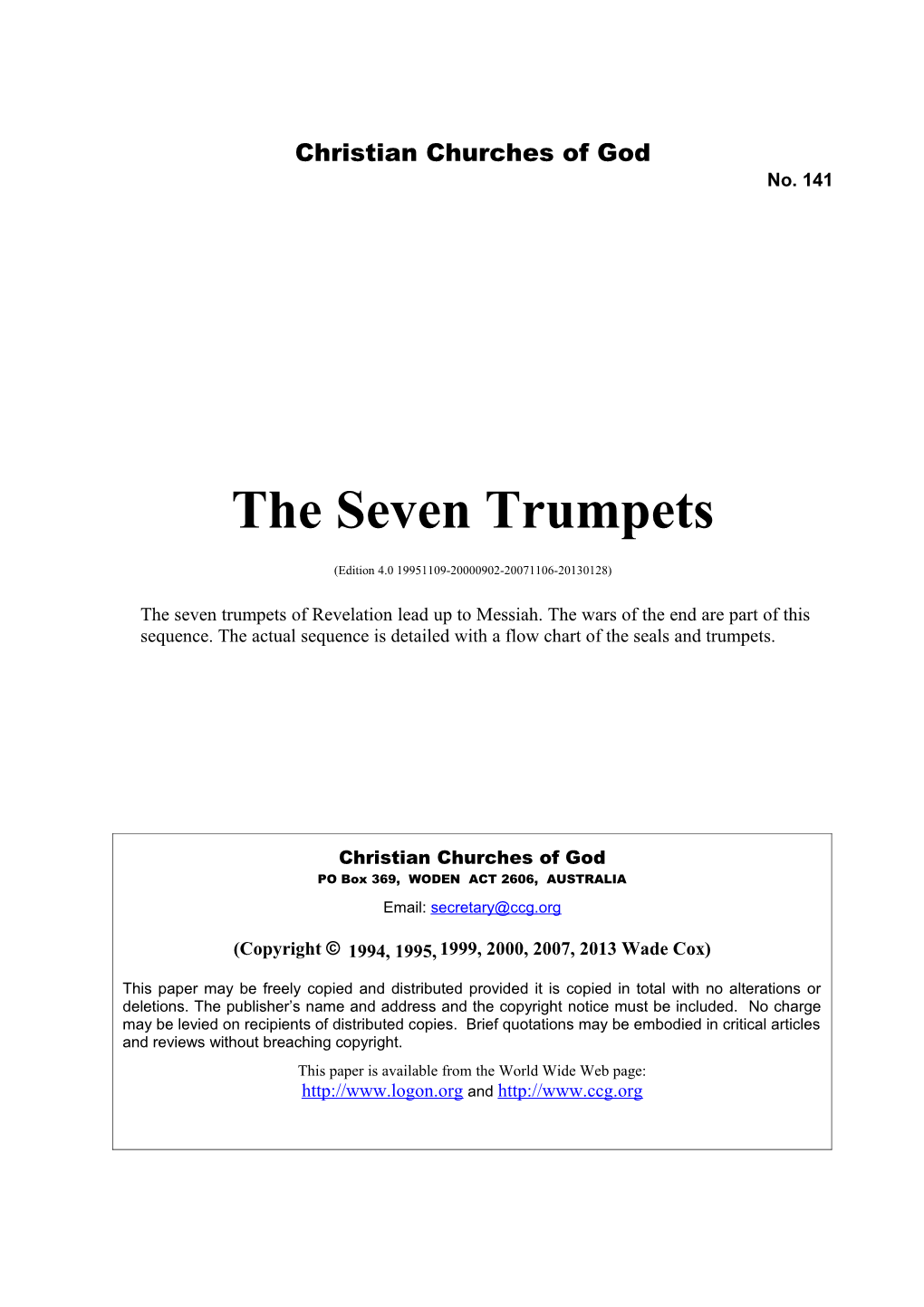 The Seven Trumpets (No. 141)