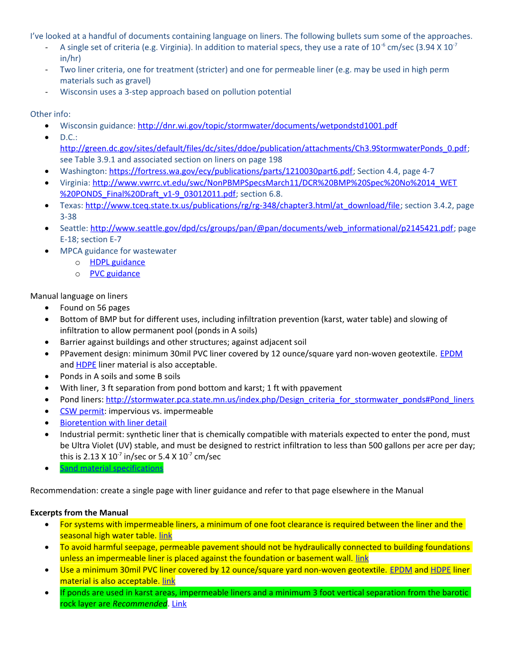 a Single Set of Criteria (E.G. Virginia). in Addition to Material Specs, They Use a Rate