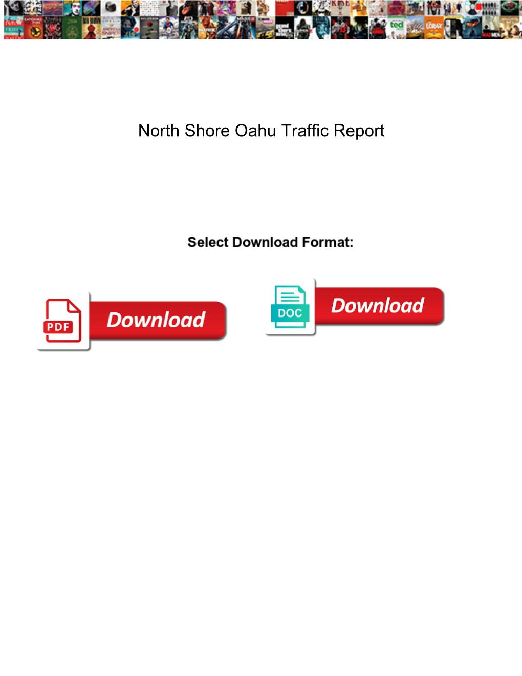 North Shore Oahu Traffic Report