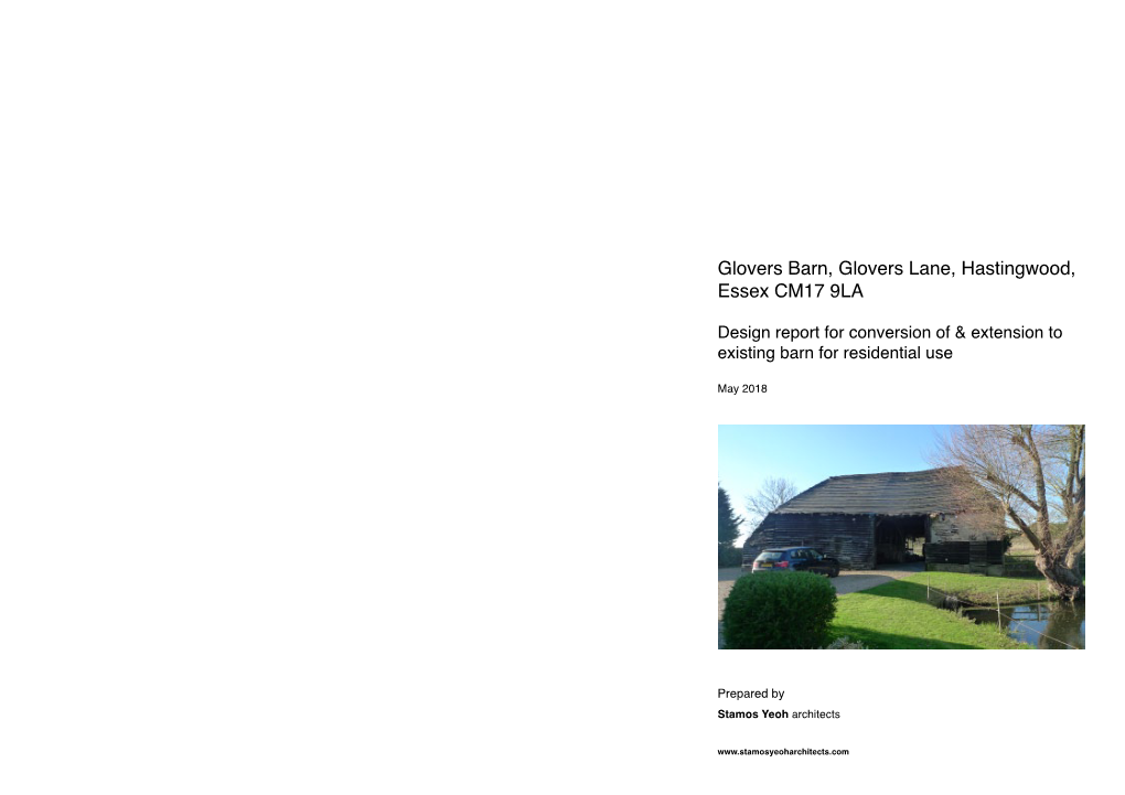 Glovers Barn, Glovers Lane, Hastingwood, Essex CM17 9LA
