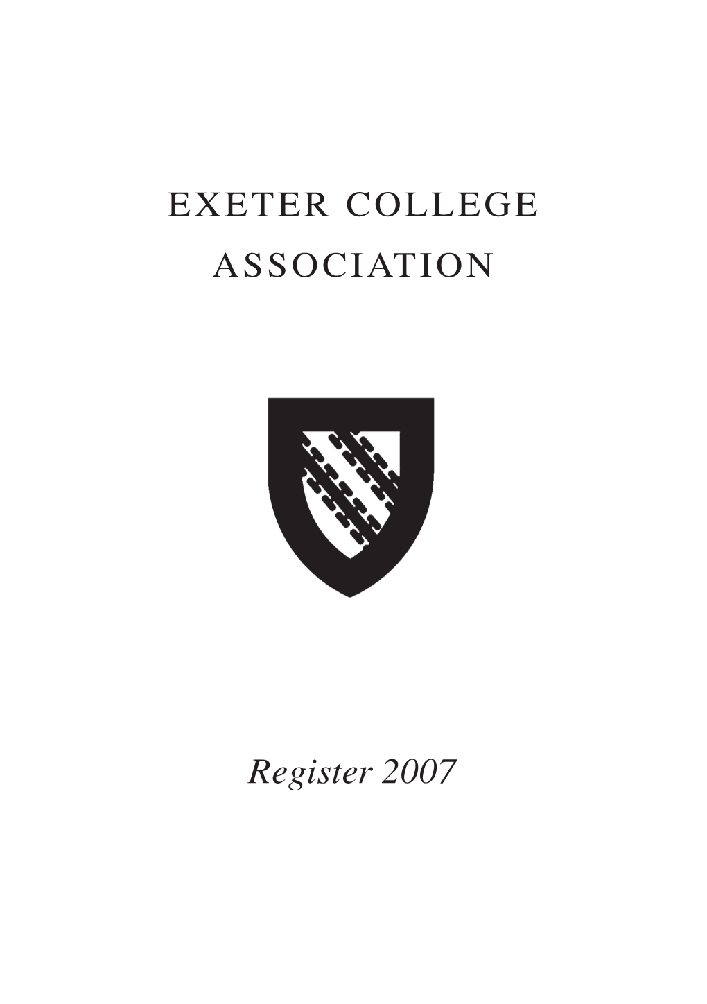 Exeter Register Cover 2007