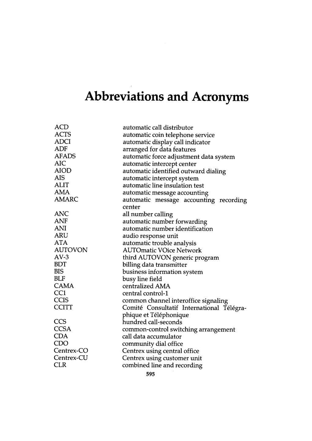 Abbreviations and Acronyms