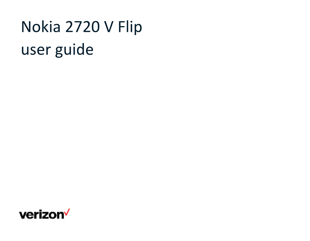 Nokia 2720 V Flip User Guide