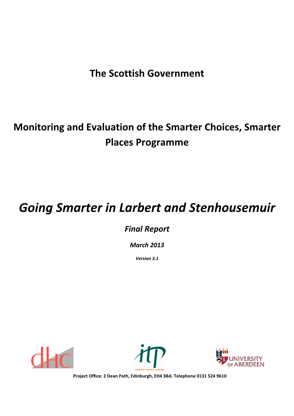 SCSP - Larbert/Stenhousemuir Monitoring Report