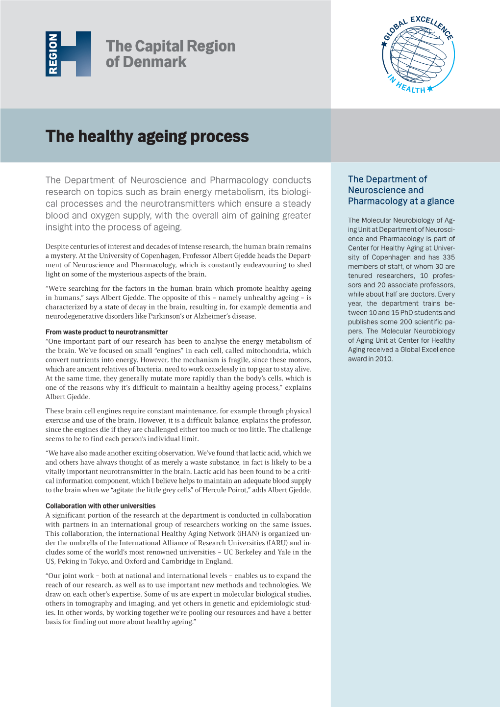 The Healthy Ageing Process