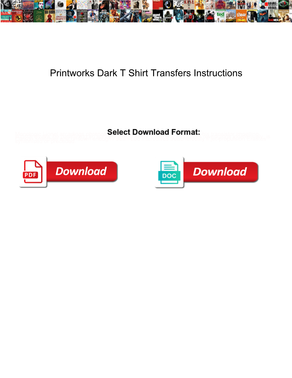Printworks Dark T Shirt Transfers Instructions