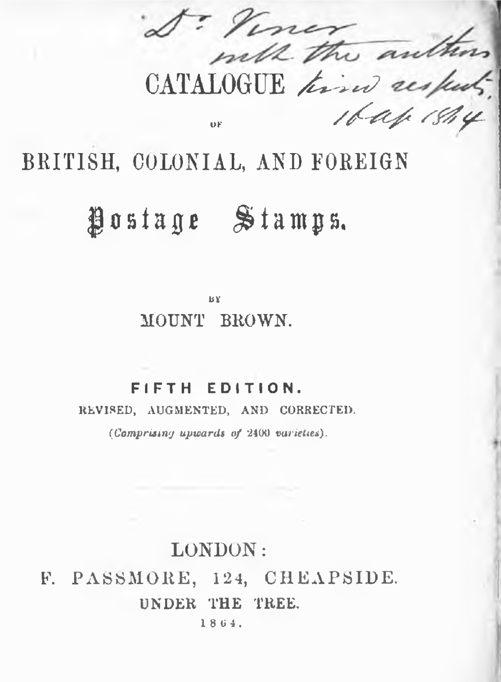 Catalogue of British, Colonial, and Foreign Postage Stamps