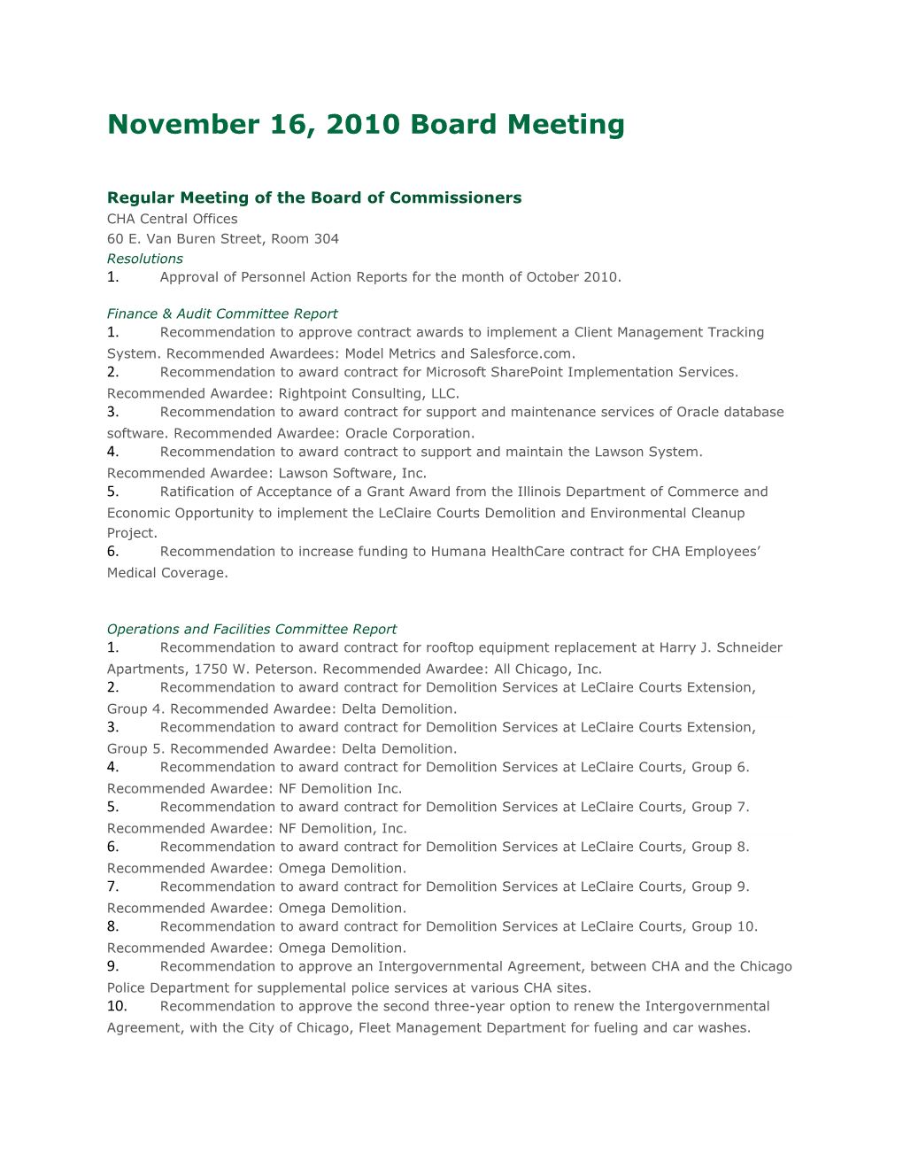 Regular Meeting of the Board of Commissioners s1