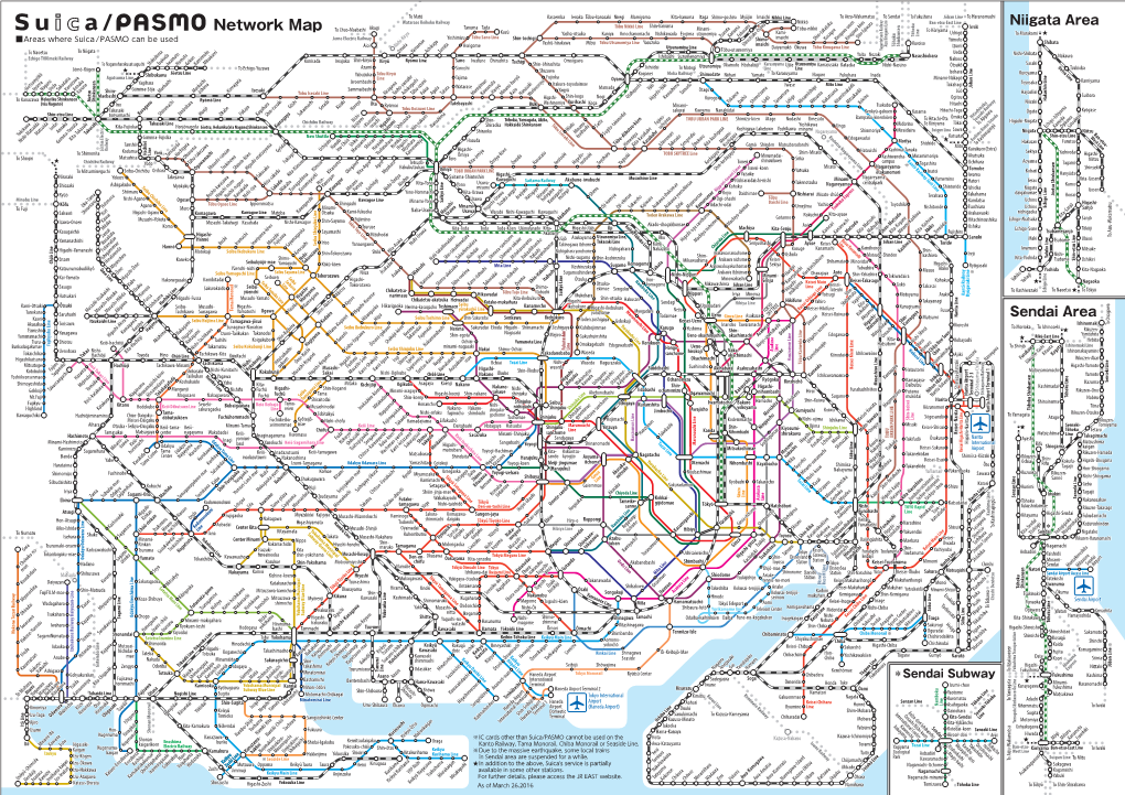 Major Railway and Subway Route Map : Metropolitan Area
