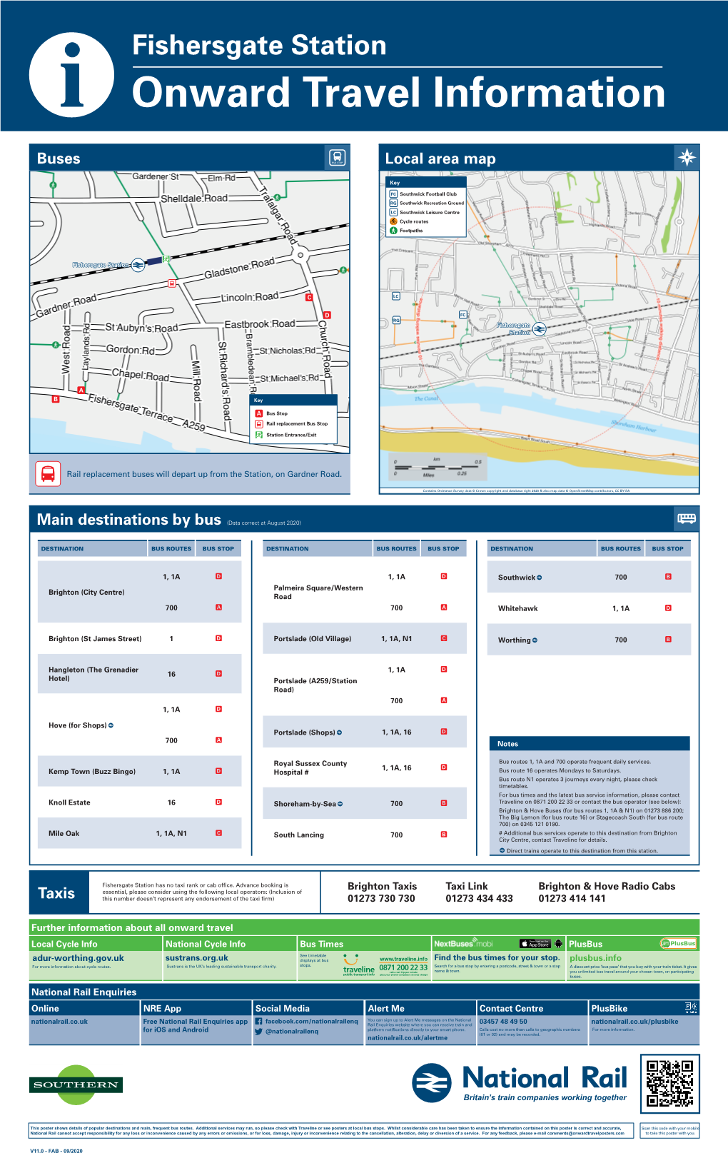 Fishersgate Station I Onward Travel Information Buses Local Area Map