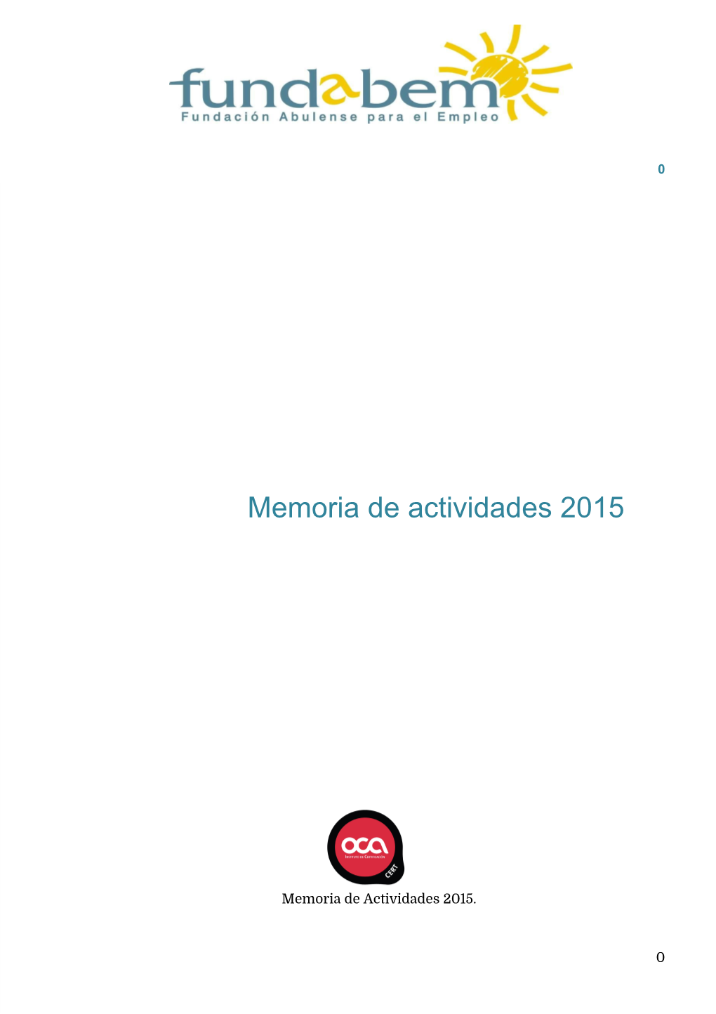 Memoria De Actividades 2015