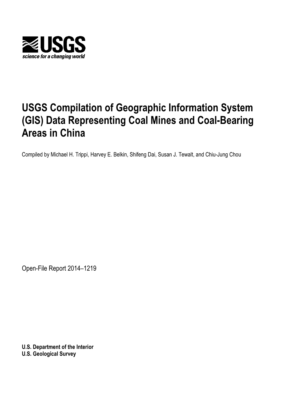 (GIS) Data Representing Coal Mines and Coal-Bearing Areas in China