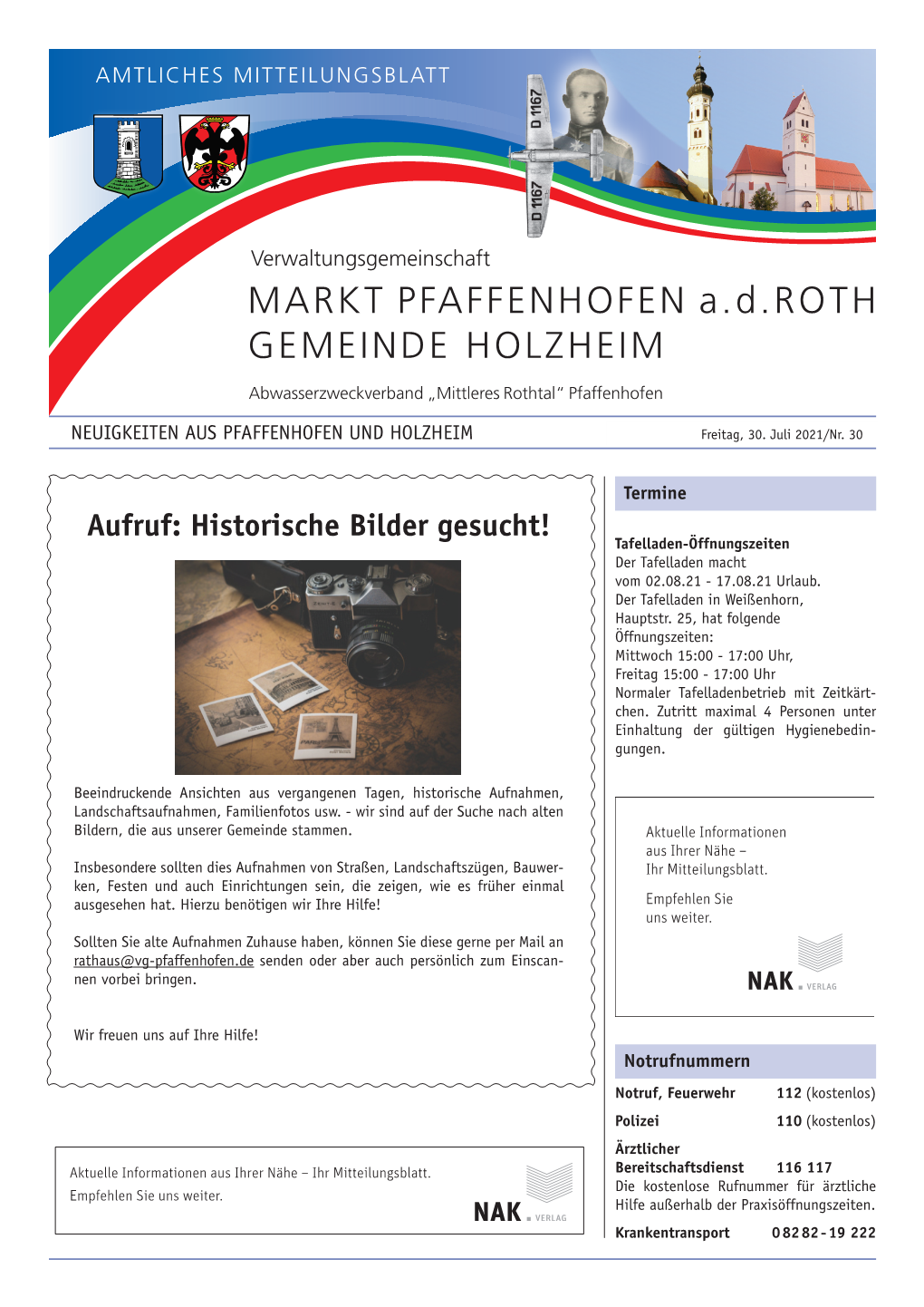 Mitteilungsblatt 30.7.2021