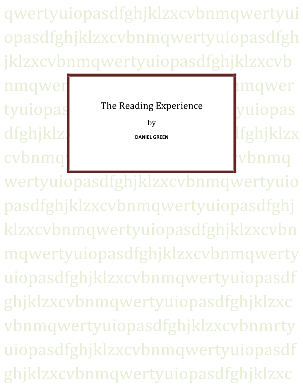 the Reading Experience