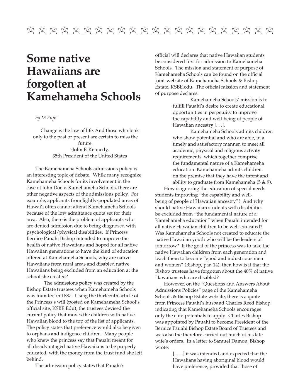 Some Native Hawaiians Are Forgotten at Kamehameha Schools