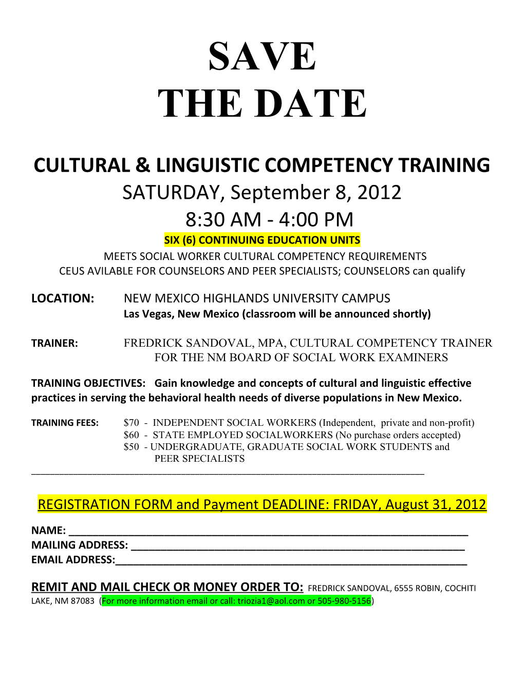 Cultural & Linguistic Competency Training