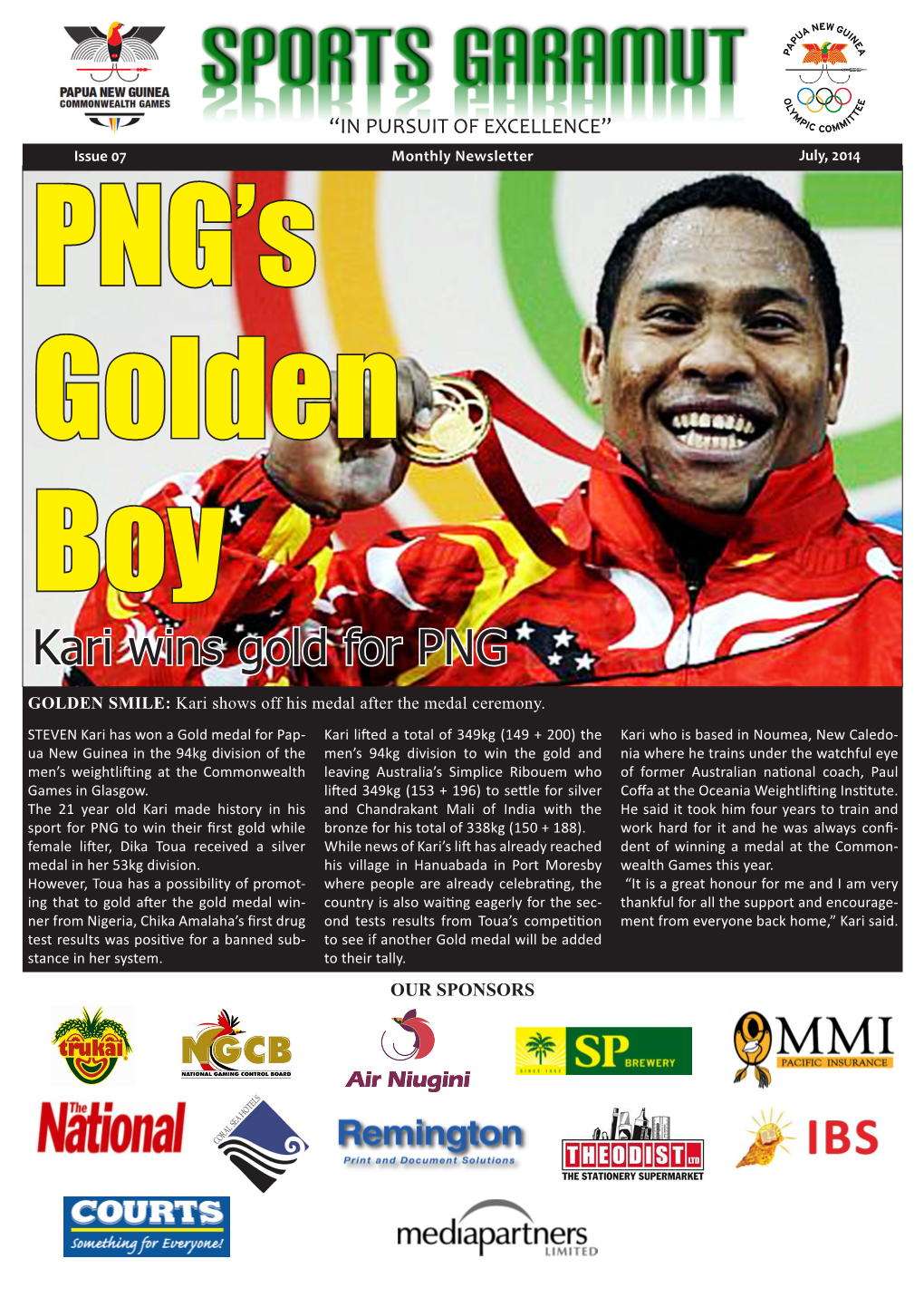 Kari Wins Gold for PNG