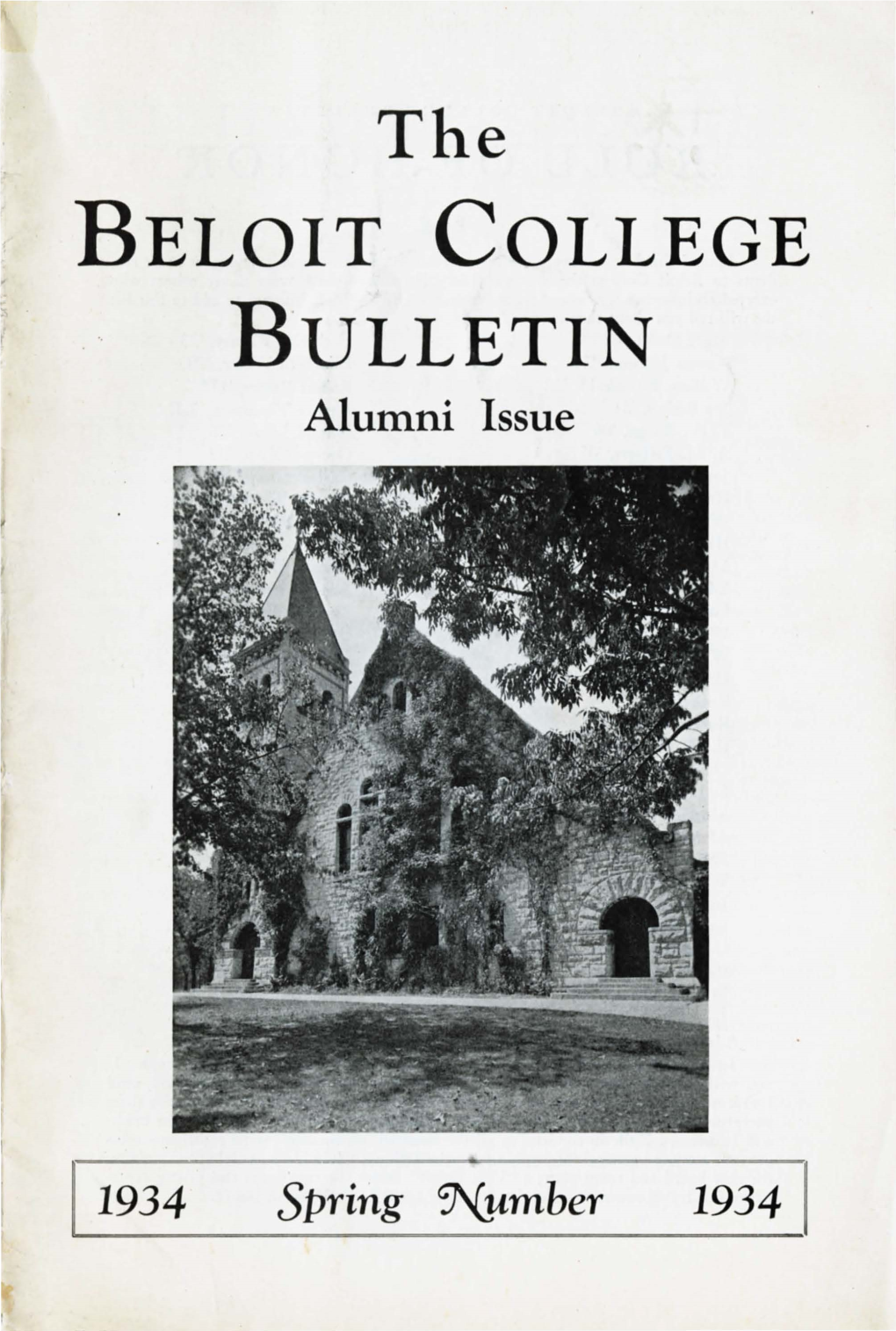 The BELOIT COLLEGE BULLETIN