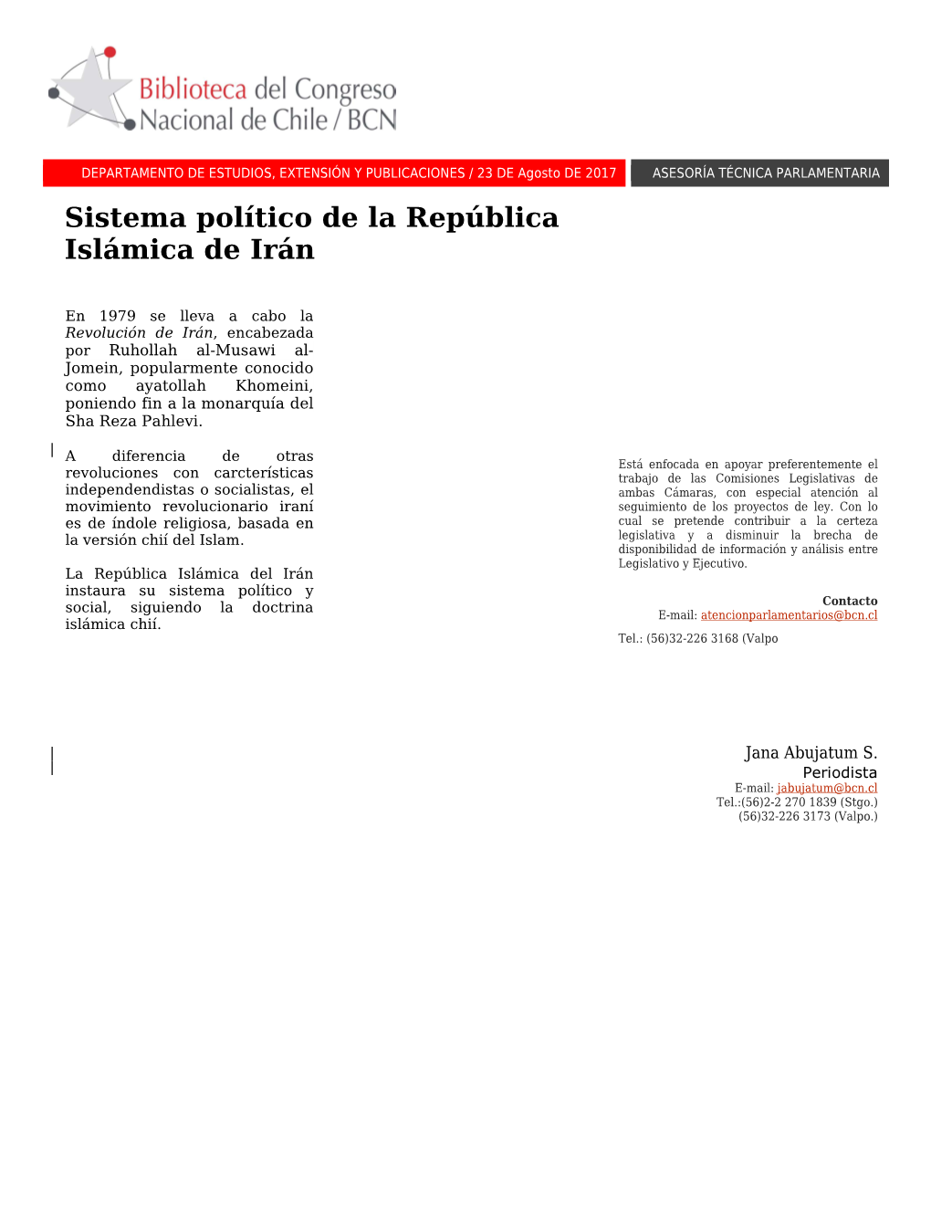 Sistema Político Rep. Islámica De Irán