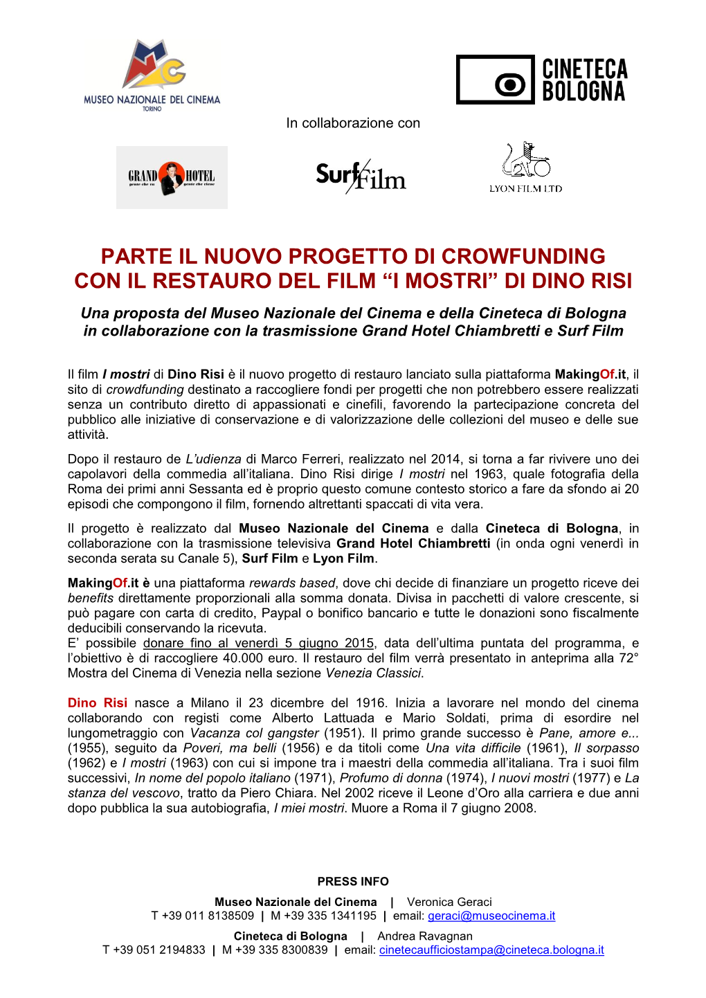 Parte Il Nuovo Progetto Di Crowfunding Con Il Restauro Del Film “I Mostri” Di Dino Risi