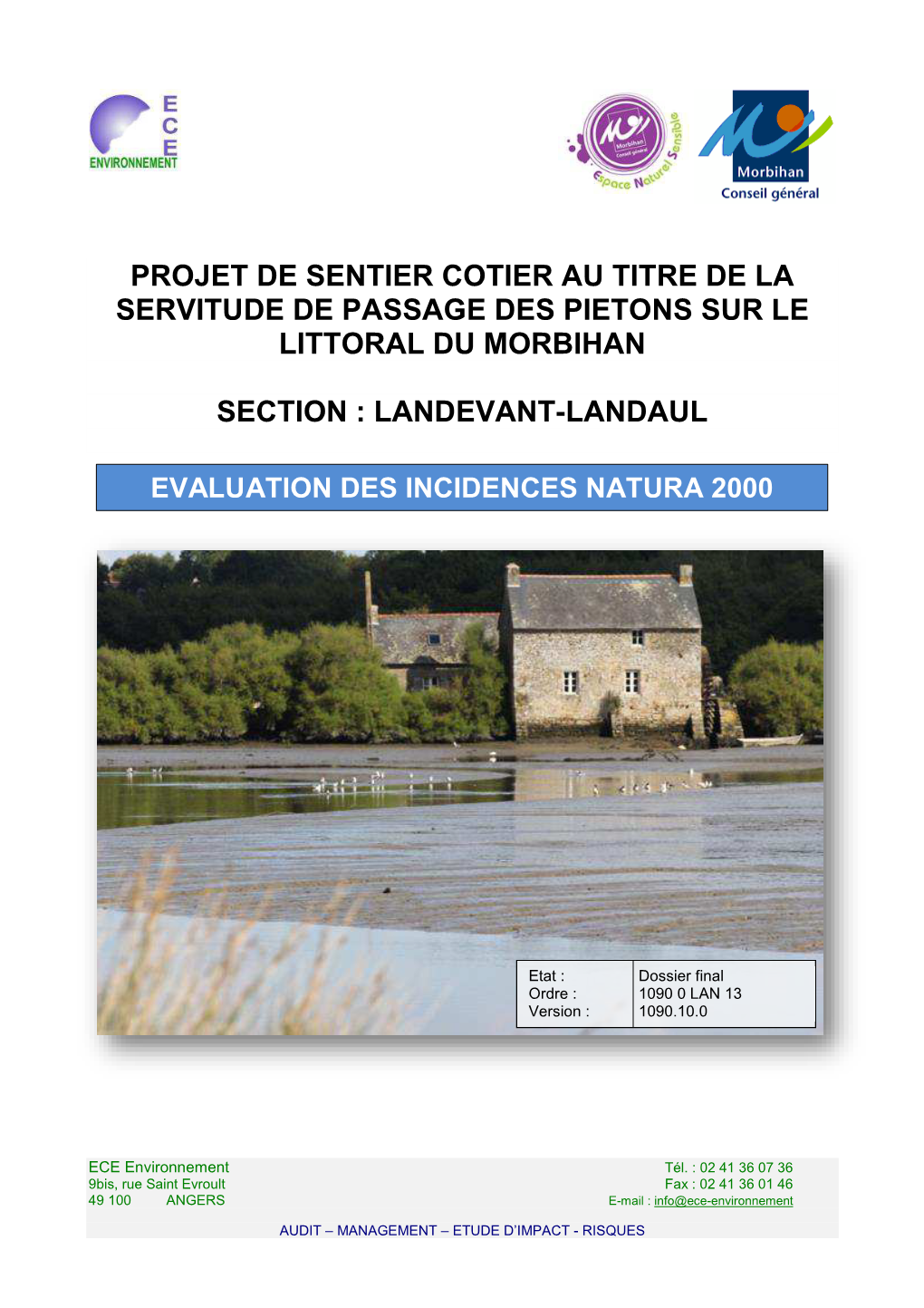 Projet De Sentier Cotier Au Titre De La Servitude De Passage Des Pietons Sur Le Littoral Du Morbihan