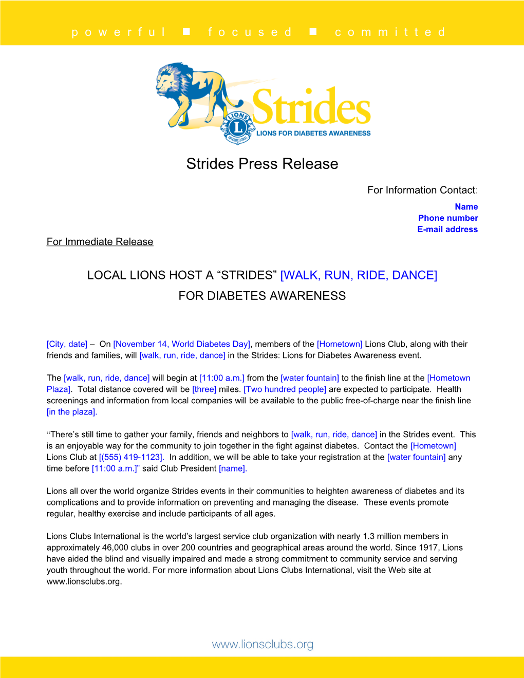 Strides Press Release