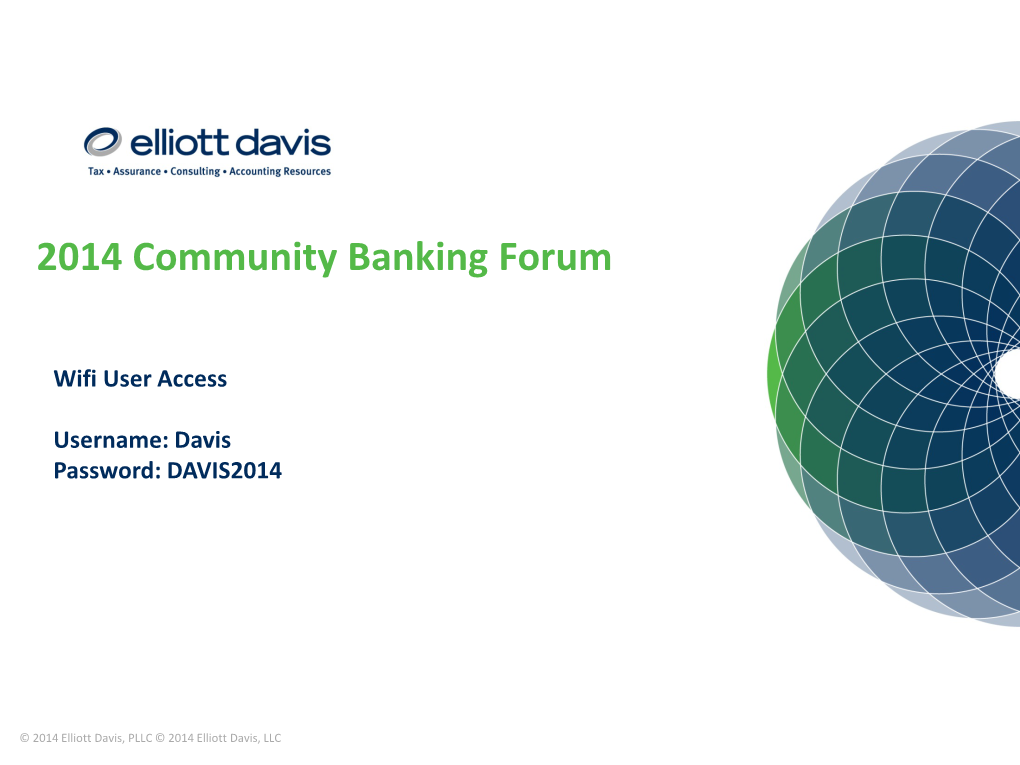 2014 Community Banking Forum